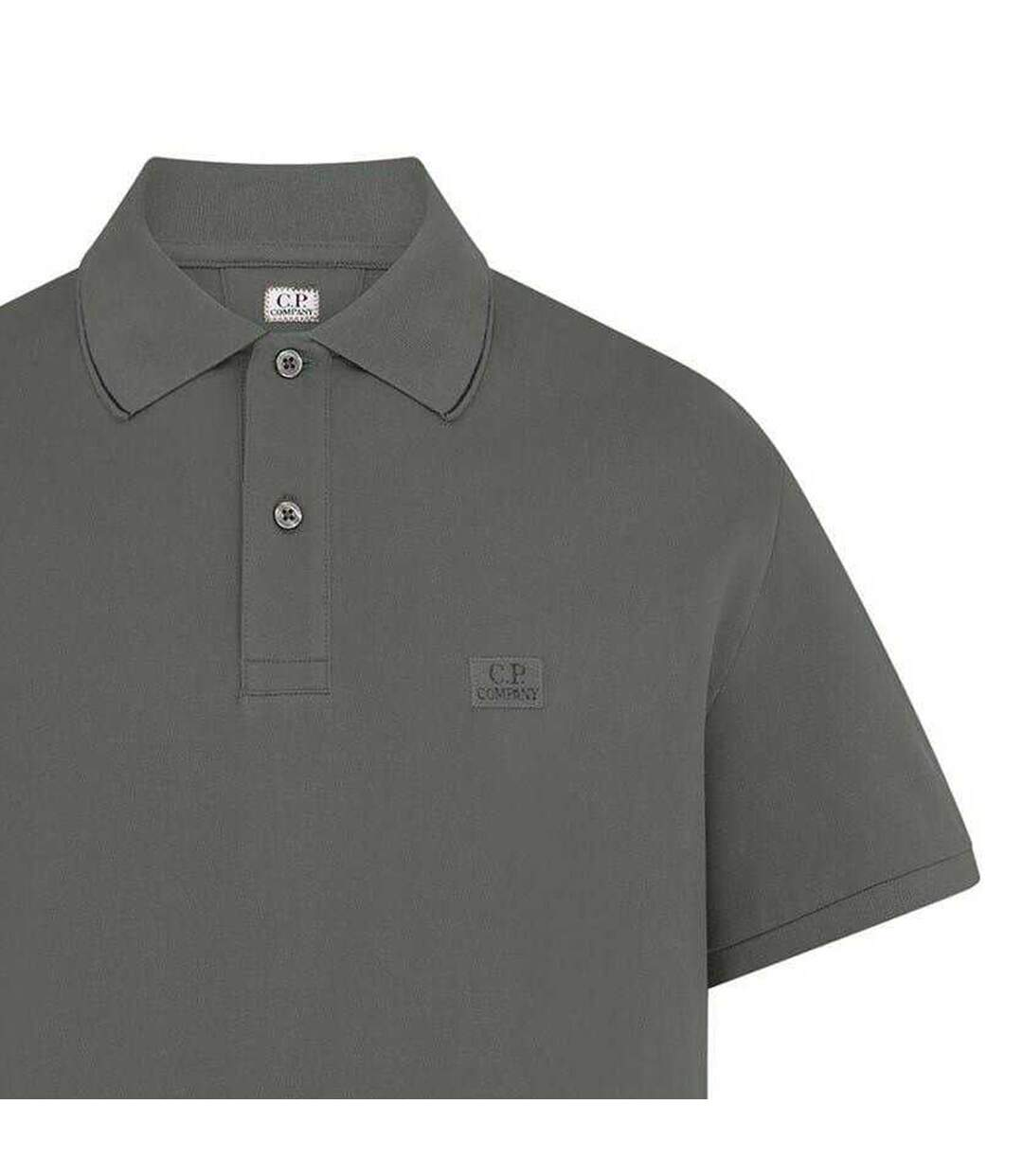 Polo Motif/style Logo Homme Gris Ombre C.P. Company-3