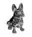 Statuette Déco Bulldog 22cm Argent-1