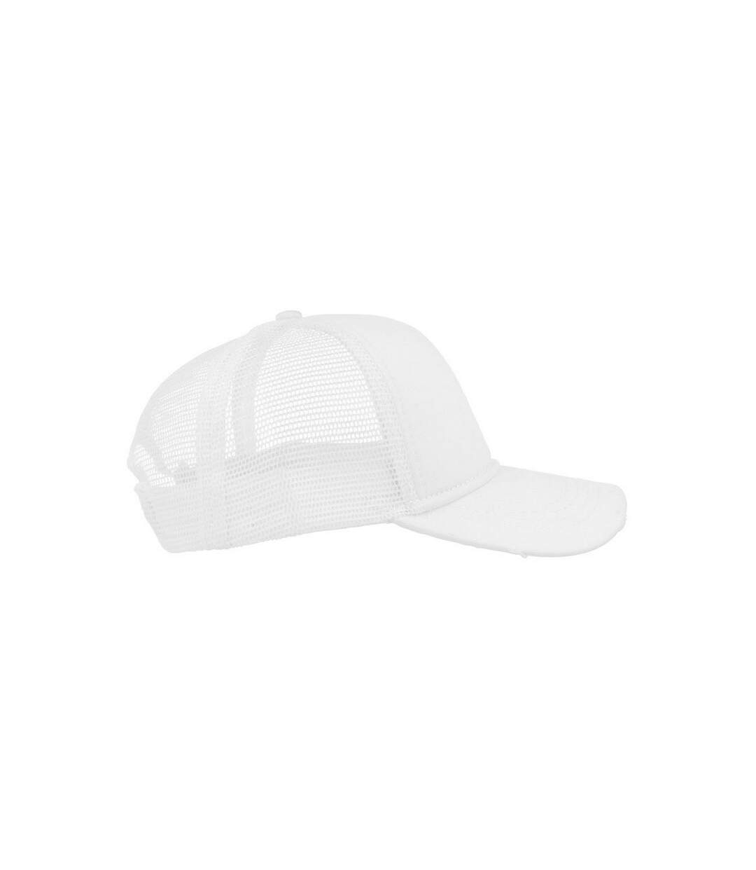 Casquette trucker effet usé rapper mixte blanc Atlantis-4