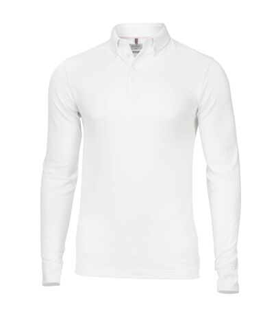 Carlington polo à manches longues homme blanc Nimbus