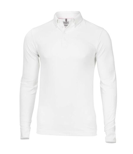 Carlington polo à manches longues homme blanc Nimbus