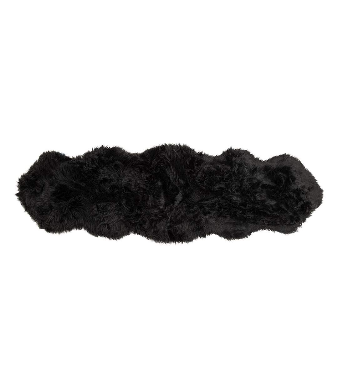 Tapis Imitation Fourrure Katy 55x180cm Noir-1