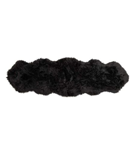 Tapis Imitation Fourrure Katy 55x180cm Noir