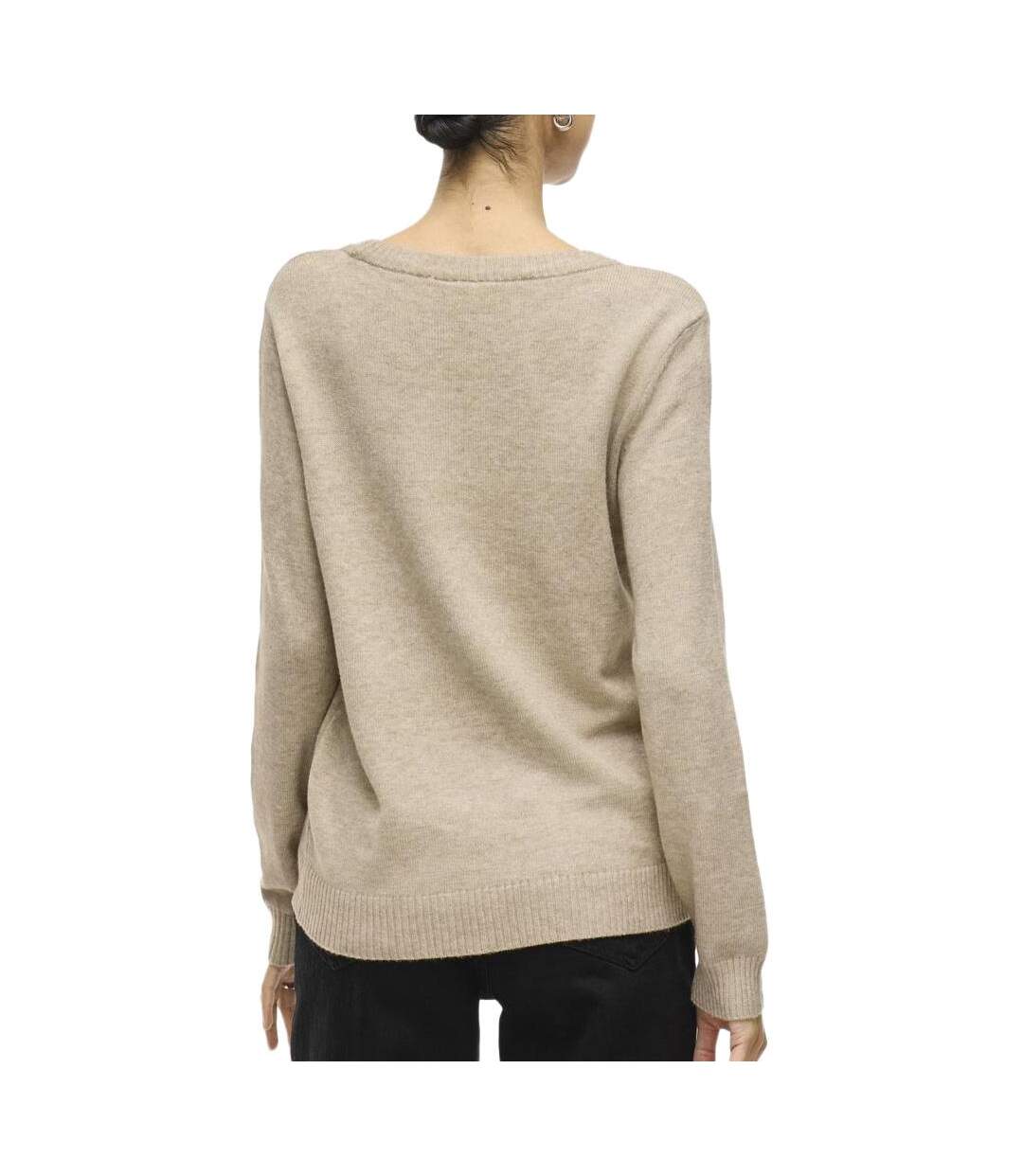 Pull beige beige femme vila viril-2