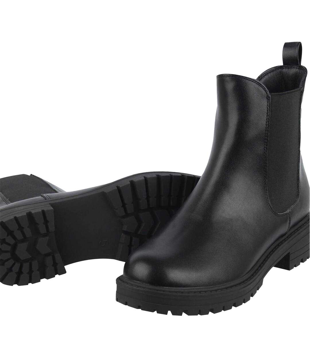 Bottines Chelsea Femme Noir Miso-4