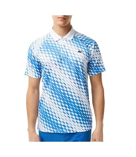 Polo de tennis bleu/blanc homme lacoste dh5174