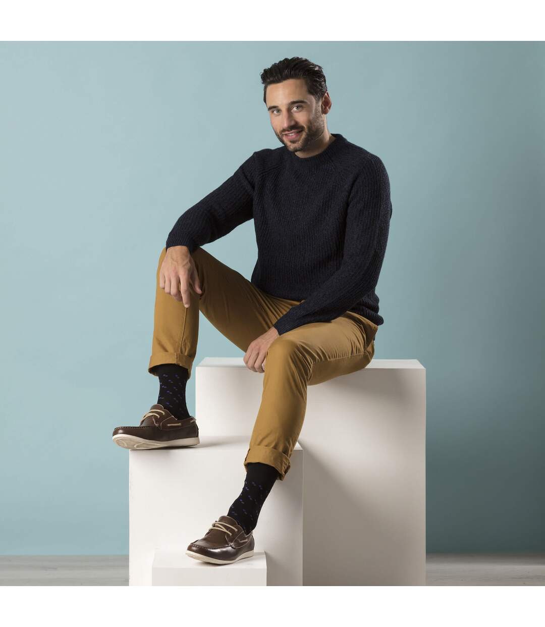 6 Pack Mens Non Elastic Loose Top Bamboo Socks-3