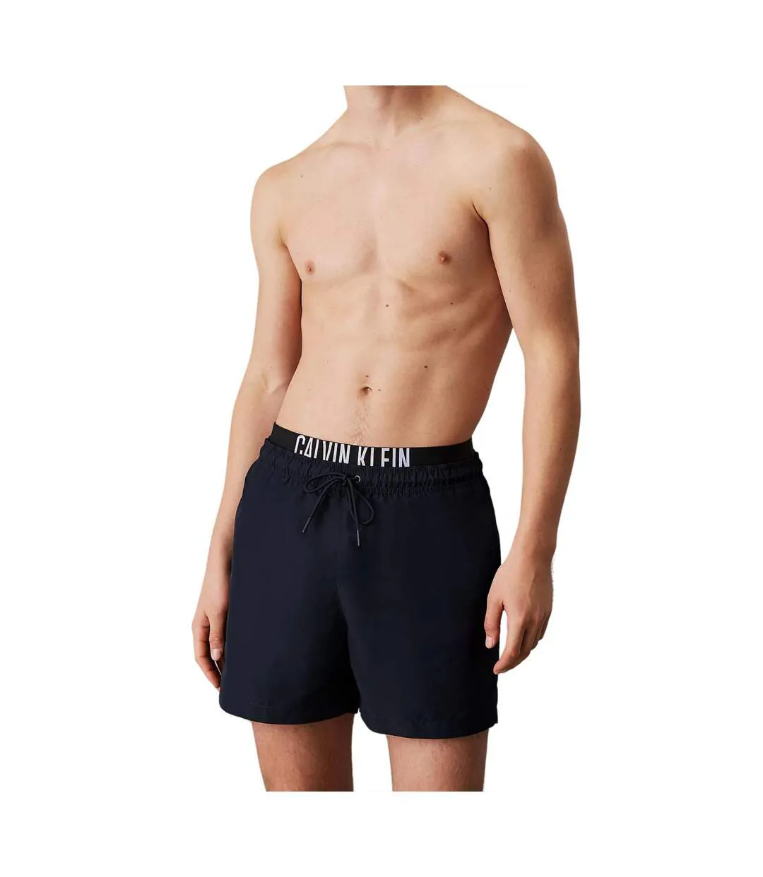 Short De Bain Motif/style Double Face Homme Noir Calvin Klein-1