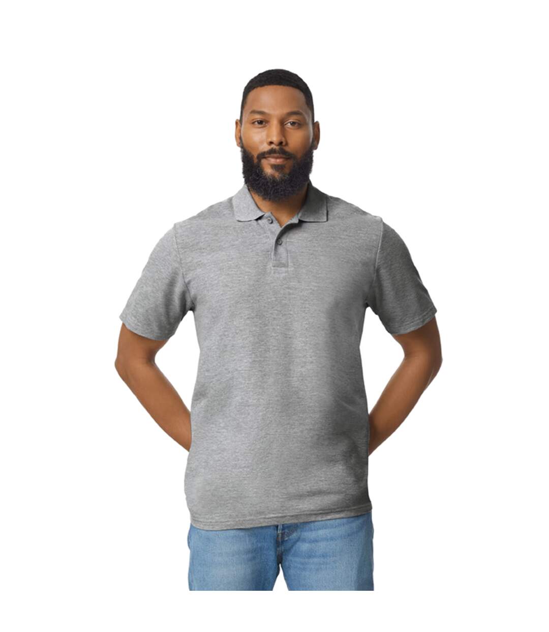 Polo Softstyle Adulte Gris Gildan-2