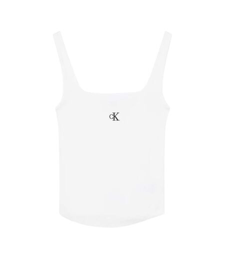 Débardeur Motif/style Monogramme Femme Blanc Calvin Klein