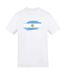 T-shirt Manches Courtes Motif/style Drapeau Argentin Homme Blanc AWD-1