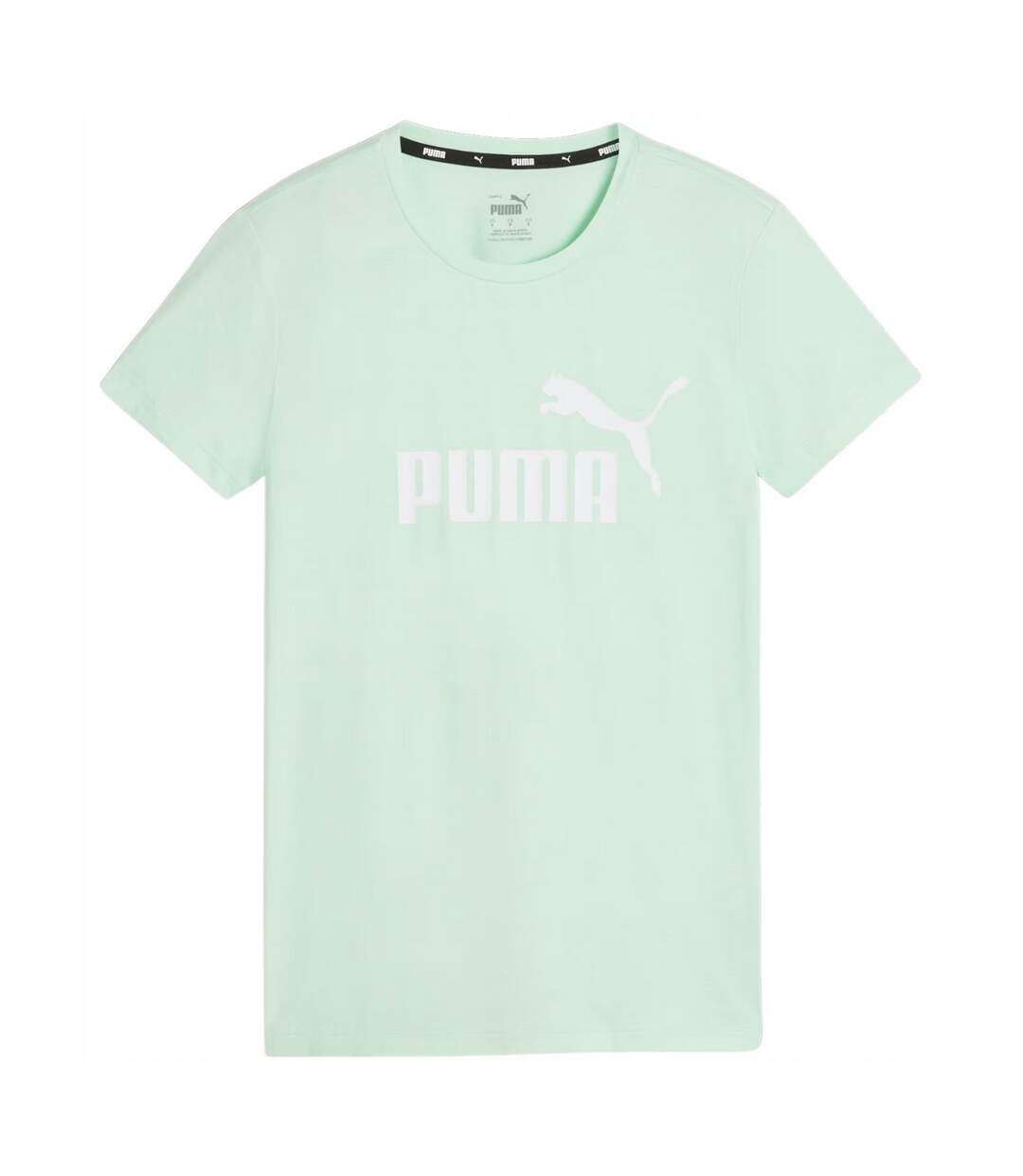 T-shirt Motif/style Logo Essential Femme Vert Puma-2