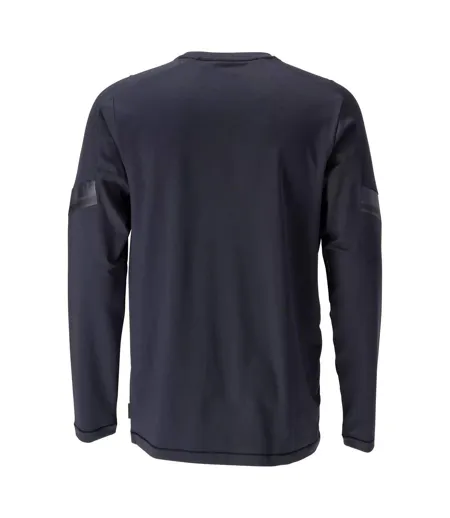 T-shirt Manches Longues Customised Homme Bleu Marine Foncé Mascot