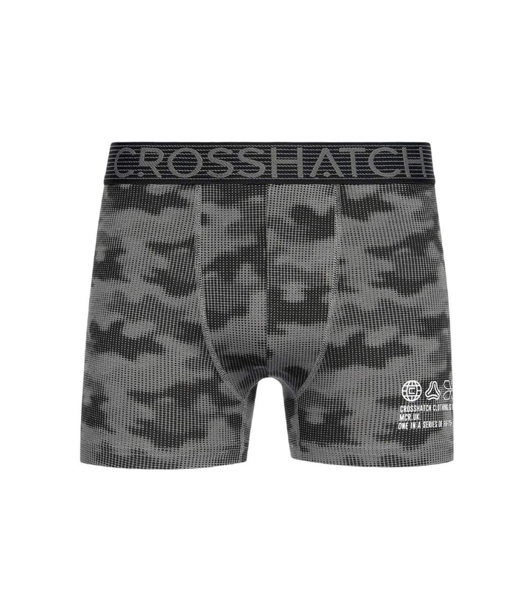 Boxers buzzard homme noir / gris Crosshatch-2