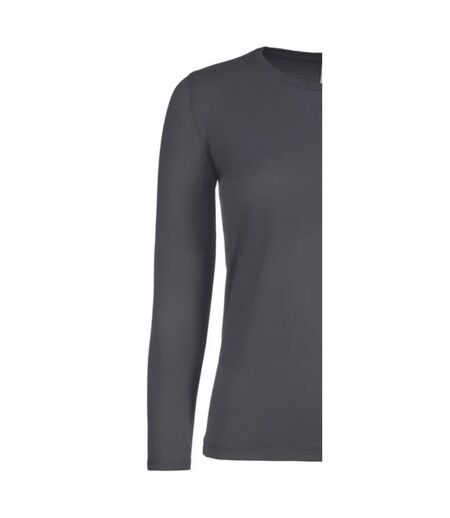 T-shirt Manches Longues #e150 Femme Gris Foncé B&C