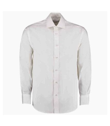 Kustom Kit Mens Executive Oxford Long-Sleeved Shirt (White)