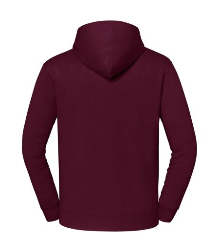 Unisex Adult Iconic Premium Hooded Sweatshirt Burgundy Fruit Of The Loom