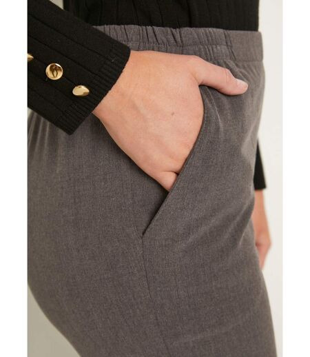 Pantalon droit taille semi-élastiquée