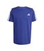 T-shirt Motif/style 3 Rayures Homme Bleu Marine Blanc Adidas-1