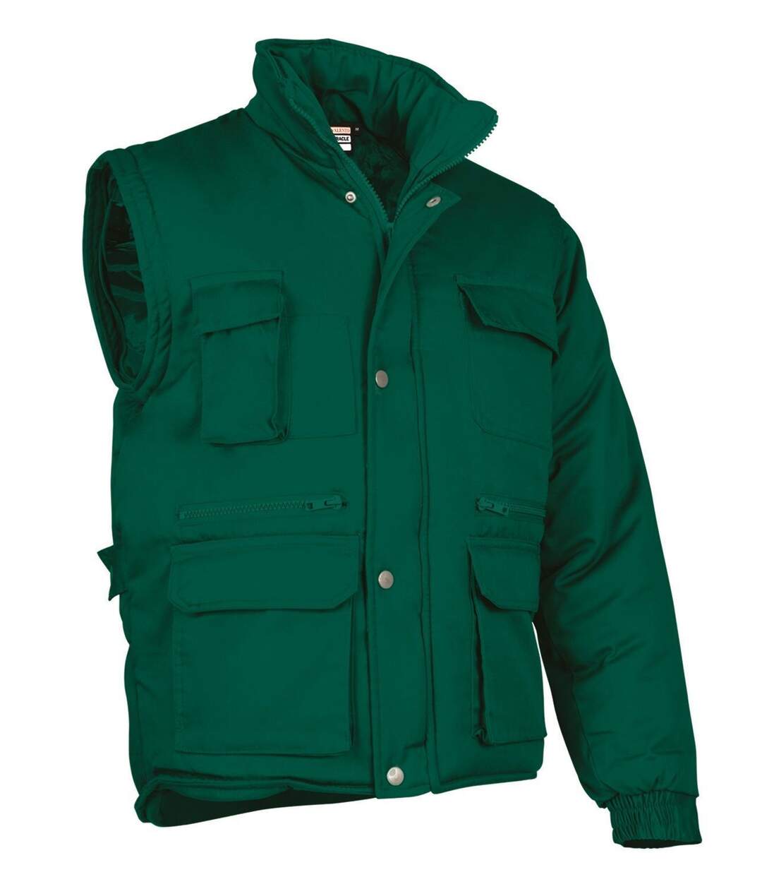 Veste matelassée manches amovibles - Homme - REF MIRACLE - vert foncé