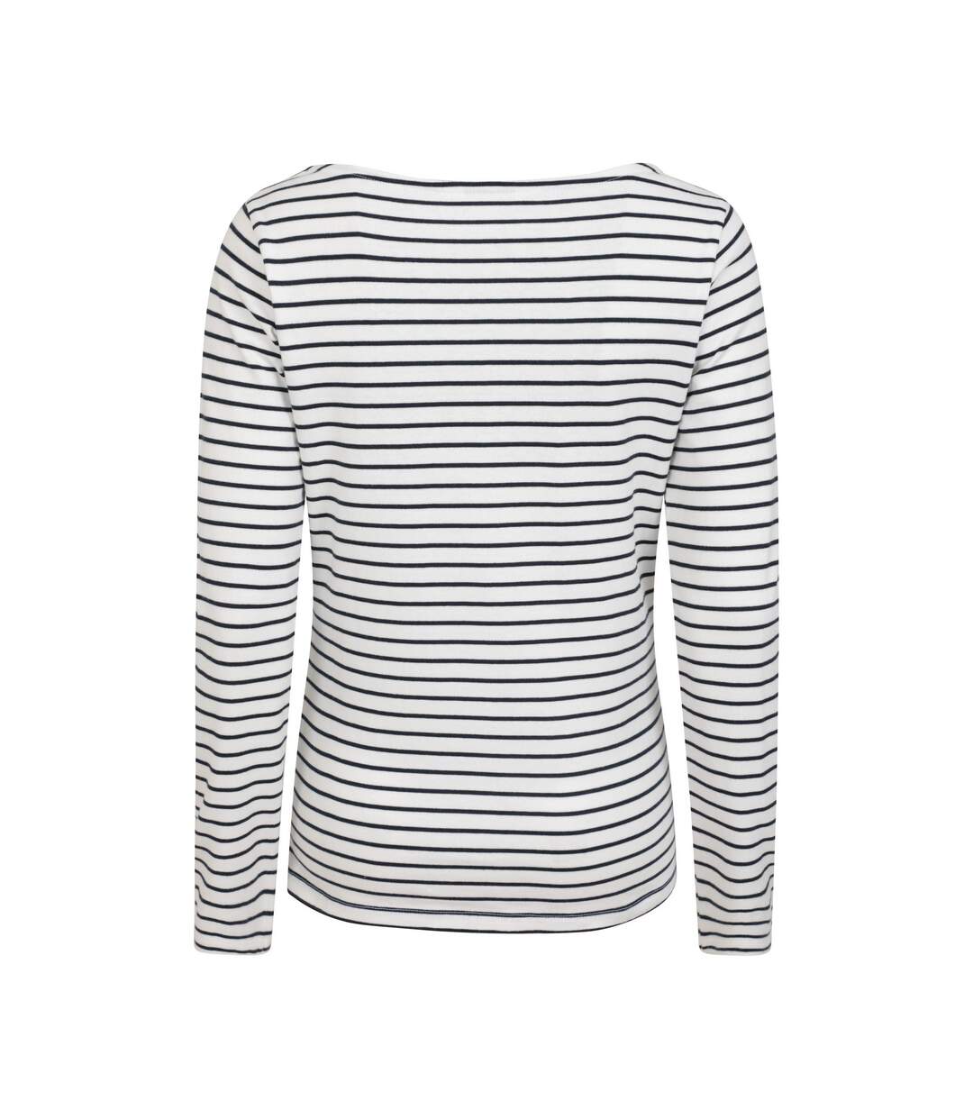 Womens/ladies St Ives Crew Neck Top Cream Mountain Warehouse-2
