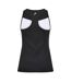 Womens/ladies Colour Block Tank Top White Black Head-2