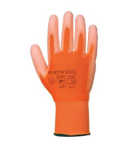 Portwest PU Palm Coated Gloves (A120) / Workwear (Orange) (XL) - UTRW1001