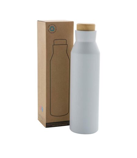 Gaia recycled stainless steel vacuum insulated 600ml water bottle one size white XD Collection