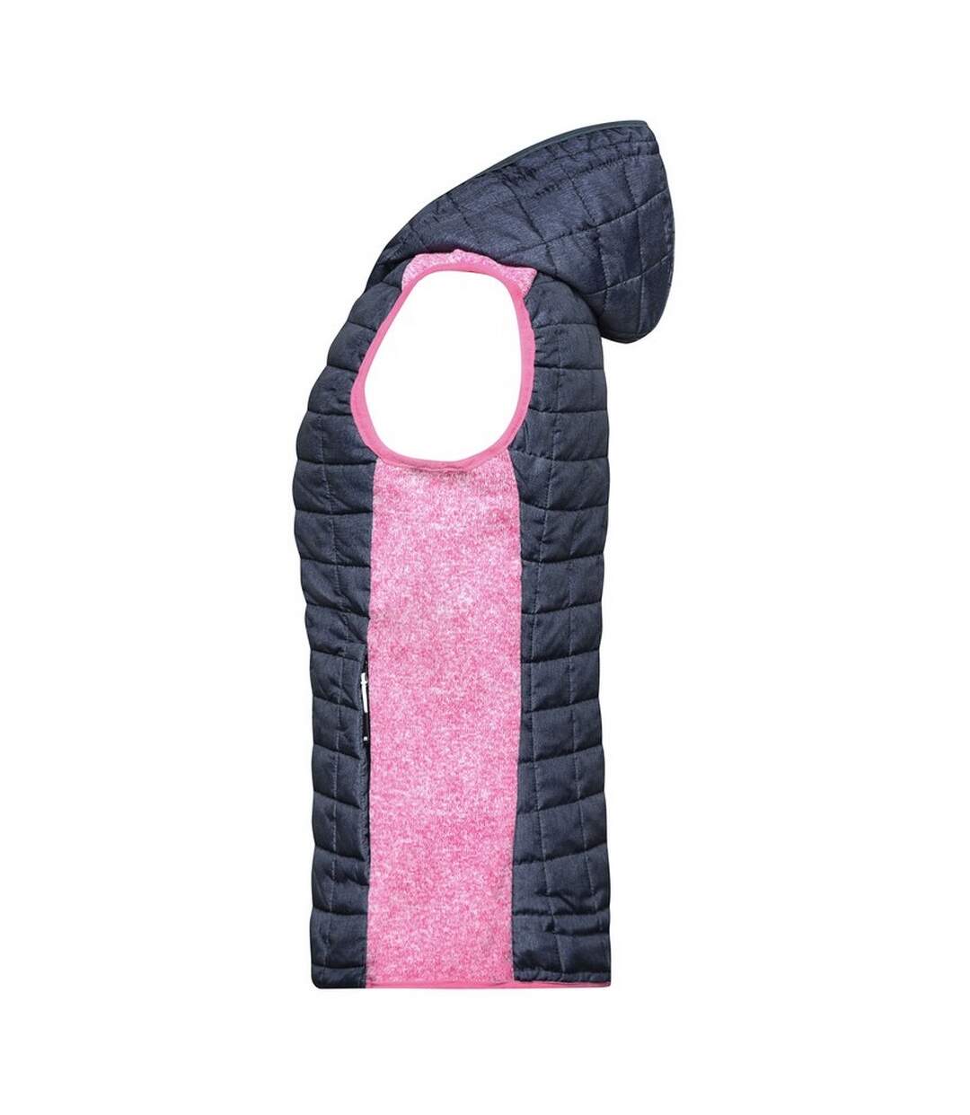 Veste Hybride Femme Rose Anthracite Chiné James And Nicholson-3