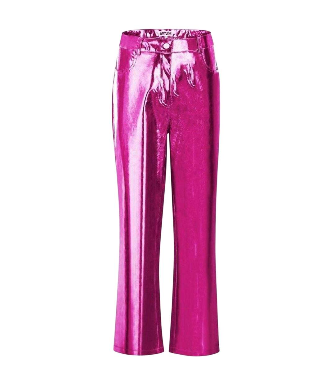 Womens/ladies Lupe Metallic Trousers Purple AmyLynn-1