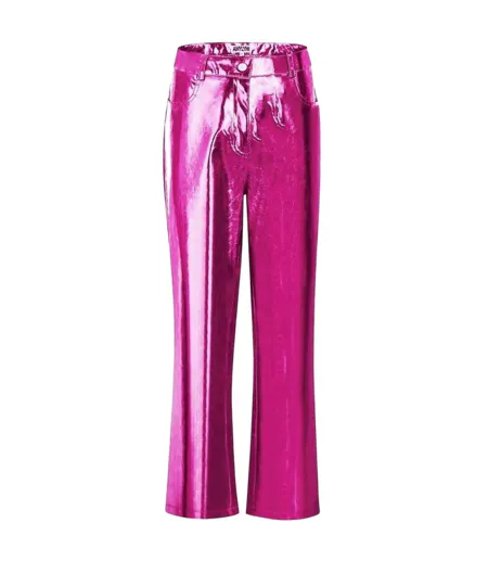 Womens/ladies Lupe Metallic Trousers Purple AmyLynn