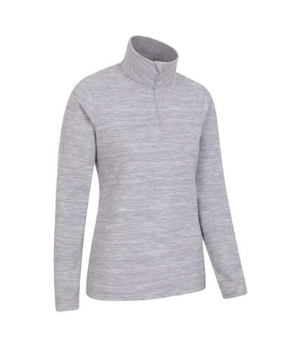 Womens/ladies snowdon melange fleece top grey Mountain Warehouse