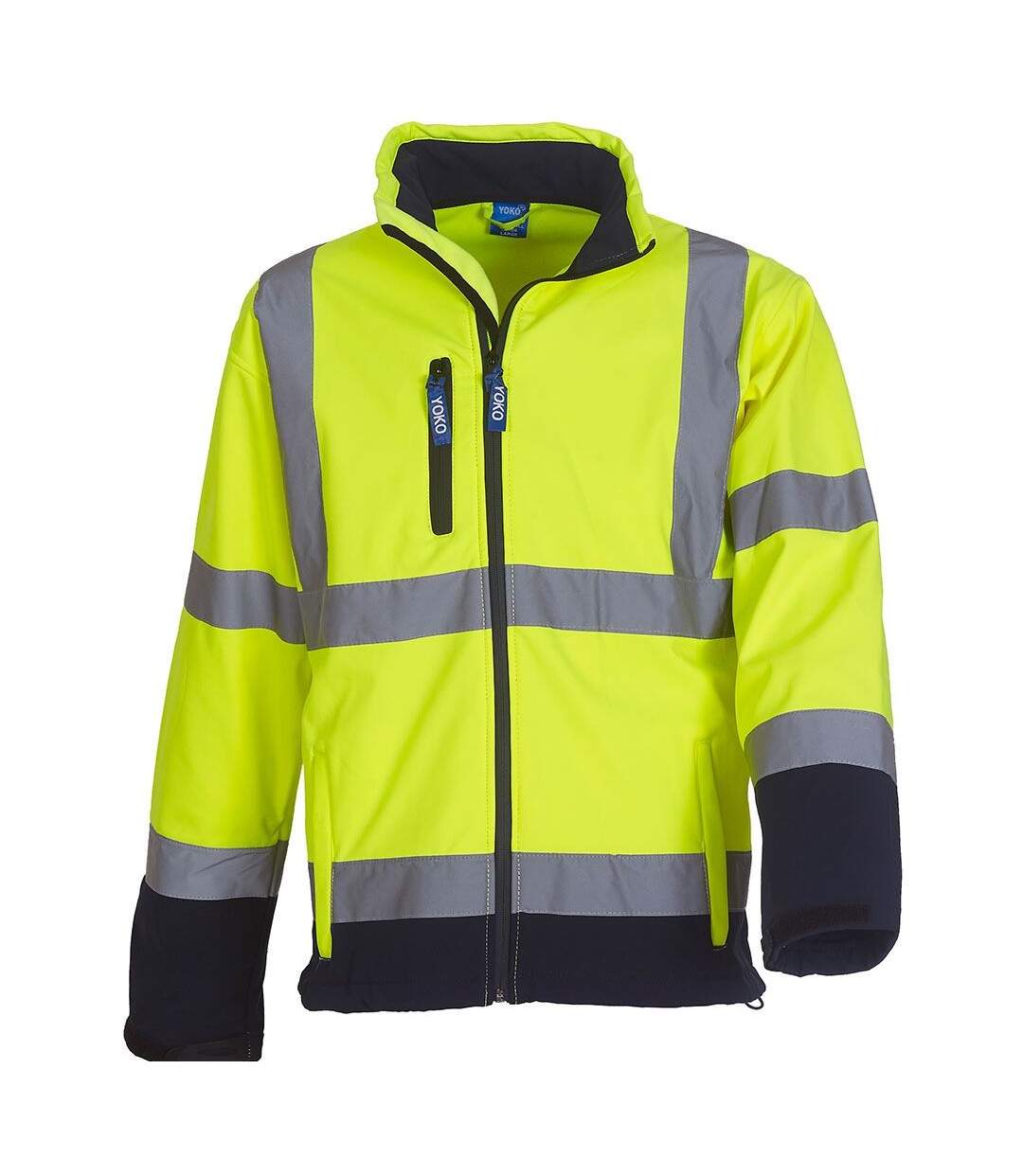 Veste softshell adulte jaune / bleu marine Yoko-1