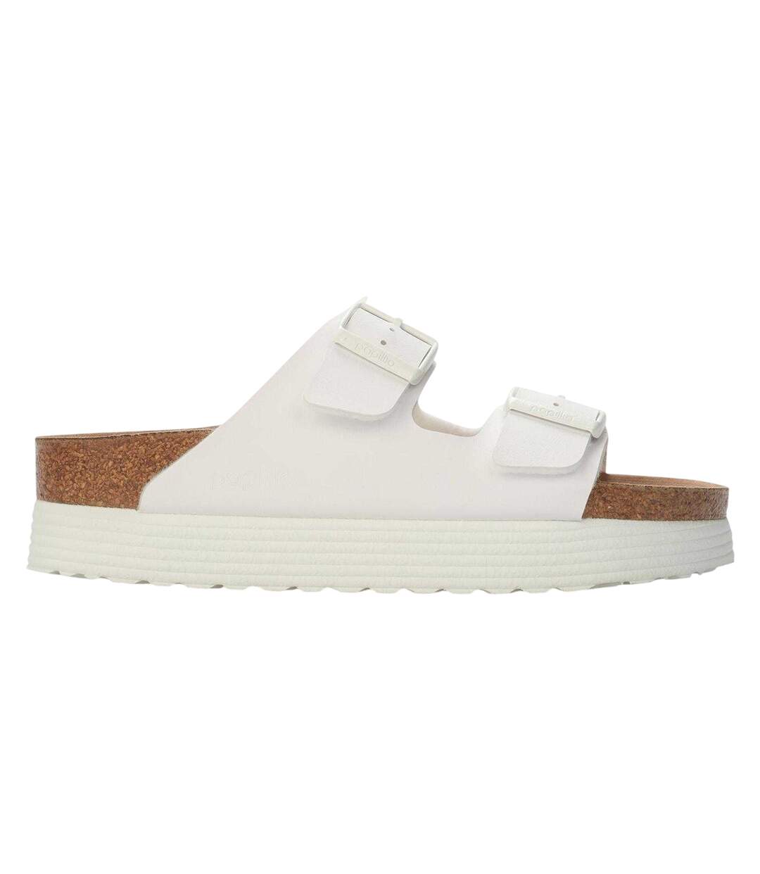 Womens/ladies Arizona Grooved Open Toe Sandals White Birkenstock-1