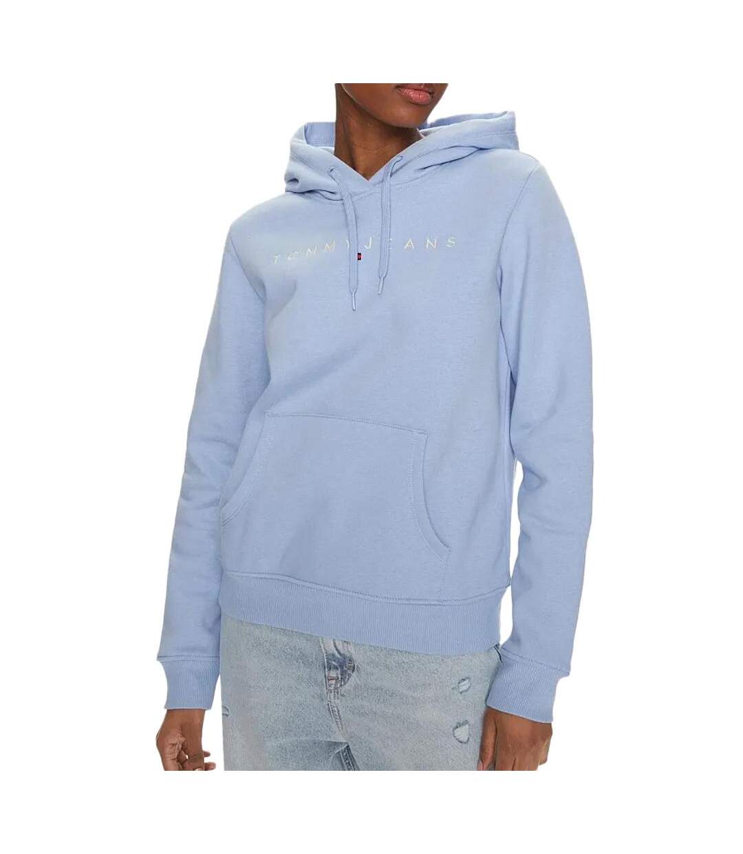 Sweat à Capuche Bleu Femme Tommy Hilfiger Linear - M-1