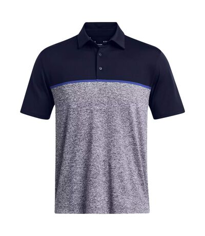 Mens Playoff 3.0 Stripe Polo Shirt Midnight Navy Royal Blue Midnight Navy Under Armour