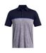 Mens Playoff 3.0 Stripe Polo Shirt Midnight Navy Royal Blue Midnight Navy Under Armour-1