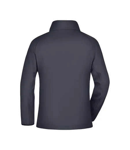 Veste Softshell Promo Femme Gris Foncé Rouge James And Nicholson