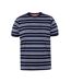 Duke - T-shirt PICCADILLY D555 - Homme (Bleu marine / Blanc) - UTDC376