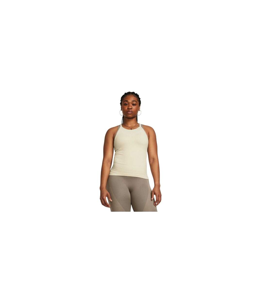Womens/ladies Y Slim Tank Top Brown Under Armour-1