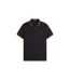 Polo Motif/style Double Pointe Homme Noir Bleu Fred Perry-2