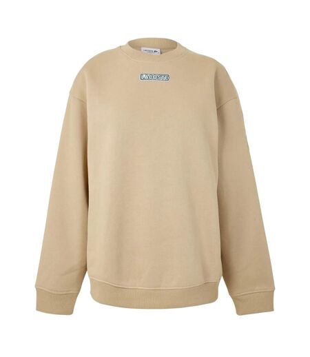 Sweat Manches Longues Femme Beige Lacoste