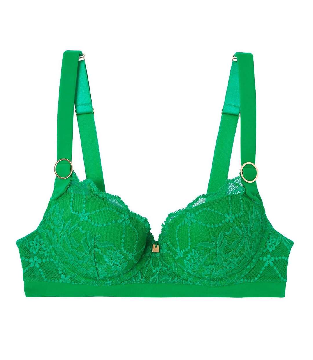 Soutien-gorge ampliforme en dentelle française verte Tokyo