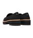 Womens/ladies cara leather loafers black Toms