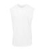 T-shirt Sans Manches Homme Blanc Build Your Brand-1