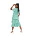 Robe Mi-longue Motif/style Floral Femme Kaki In The Style-2
