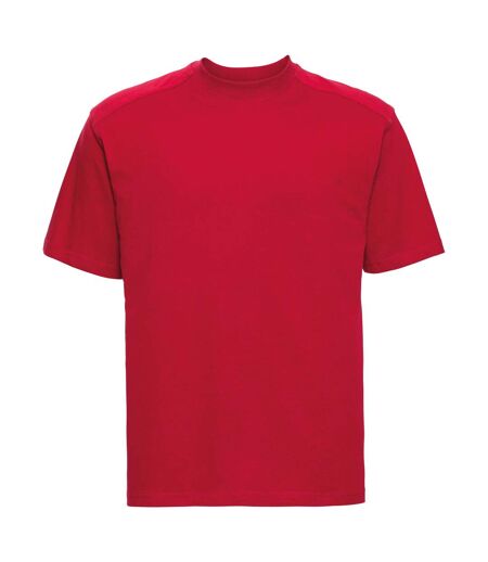 Russell Europe Mens Workwear Short Sleeve Cotton T-Shirt (Classic Red)
