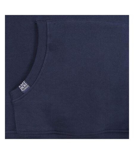 Mens Button Neck Hoodie Marine Lazy Jacks