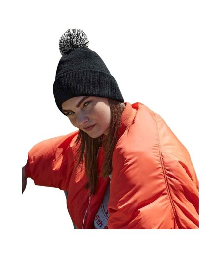 Bonnet noir / blanc Beechfield
