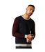 Mens colour block cotton crew neck sweater navy Burton